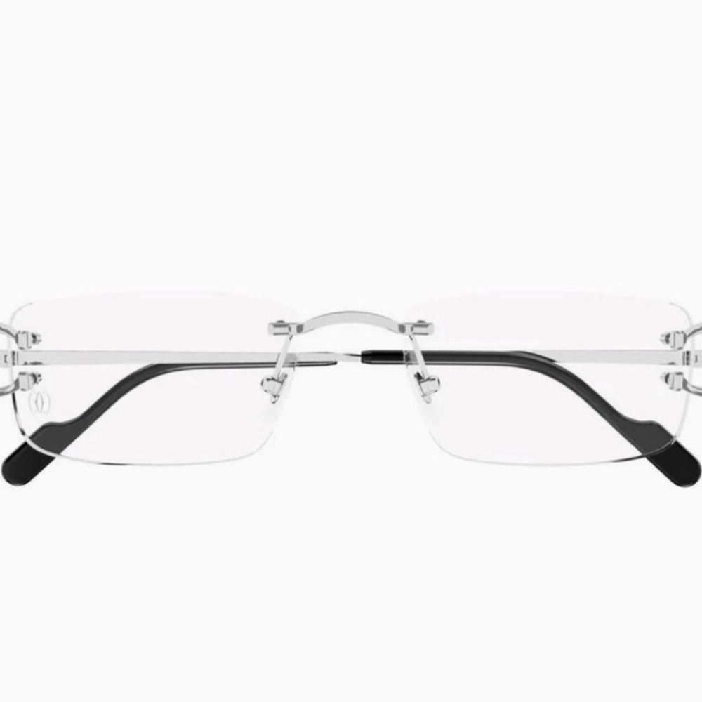 Carter Signature C Rimless Rectangular Eye Glasses - Picture 2 of 10